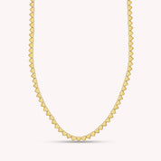 4MM Plain Heart Shape Link Necklace (16 Inch to 20 Inch)