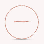 4MM Plain Pear Shape Link Necklace (16 to 20 inch)