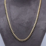 4MM Plain Pear Shape Link Necklace (16 to 20 inch)