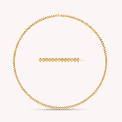4MM Plain Pear Shape Link Necklace (16 to 20 inch)