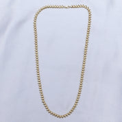 4MM Plain Pear Shape Link Necklace (16 to 20 inch)