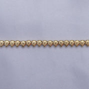 4MM Plain Pear Shape Link Necklace (16 to 20 inch)