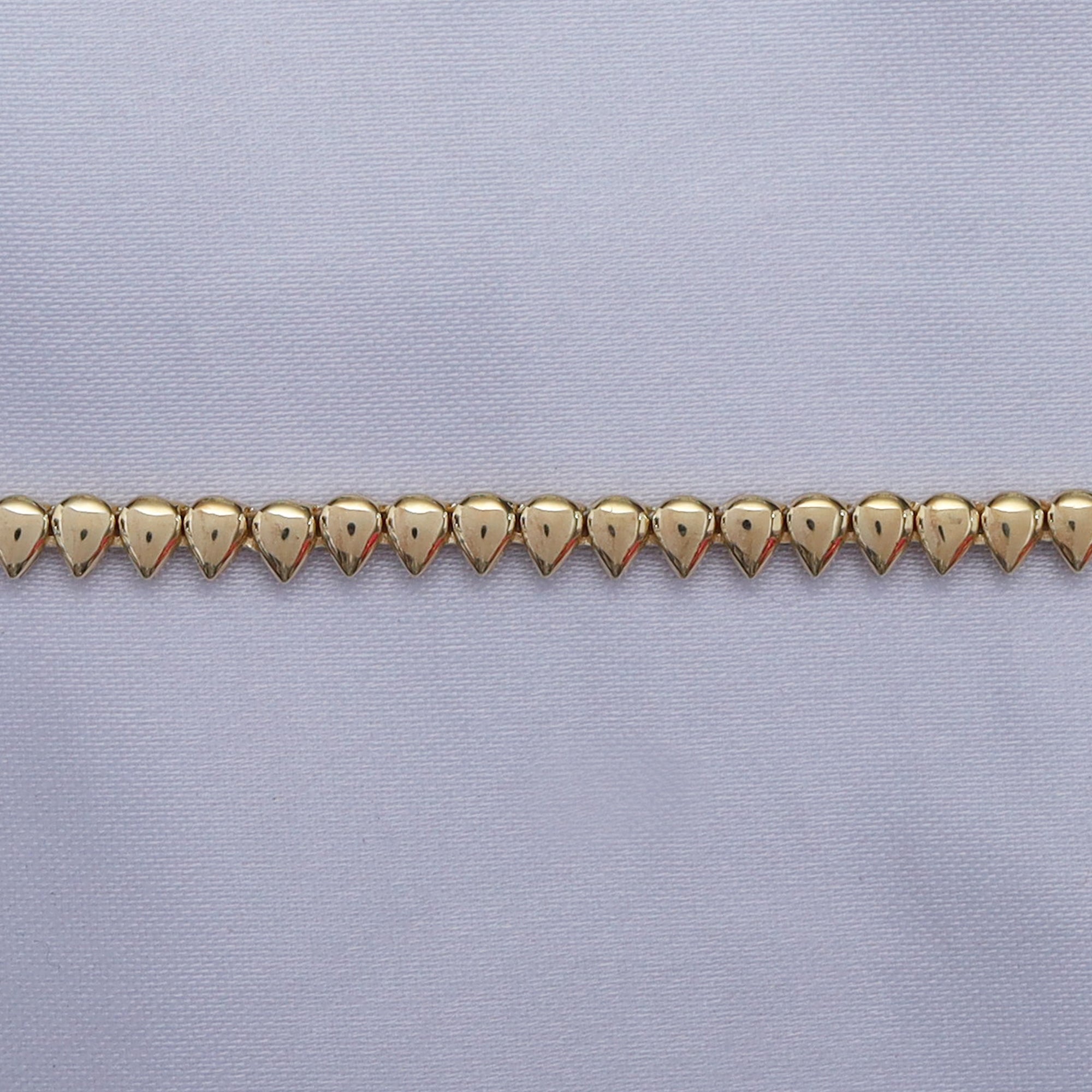 4MM Plain Pear Shape Link Necklace (16 to 20 inch)