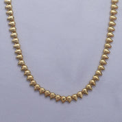 4MM Plain Pear Shape Link Necklace (16 to 20 inch)