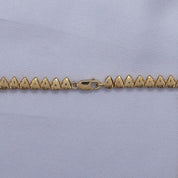 4MM Plain Pear Shape Link Necklace (16 to 20 inch)