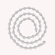 3 1/4 Carat Link Chain Necklace In Moissanite with 3.6MM Width