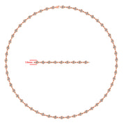 3 1/4 Carat Link Chain Necklace In Moissanite with 3.6MM Width