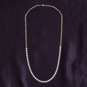 Round Shape Lab Created Moissanite Diamond 4.4MM Width Link Chain Necklace