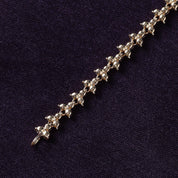 Round Shape Lab Created Moissanite Diamond 4.4MM Width Link Chain Necklace