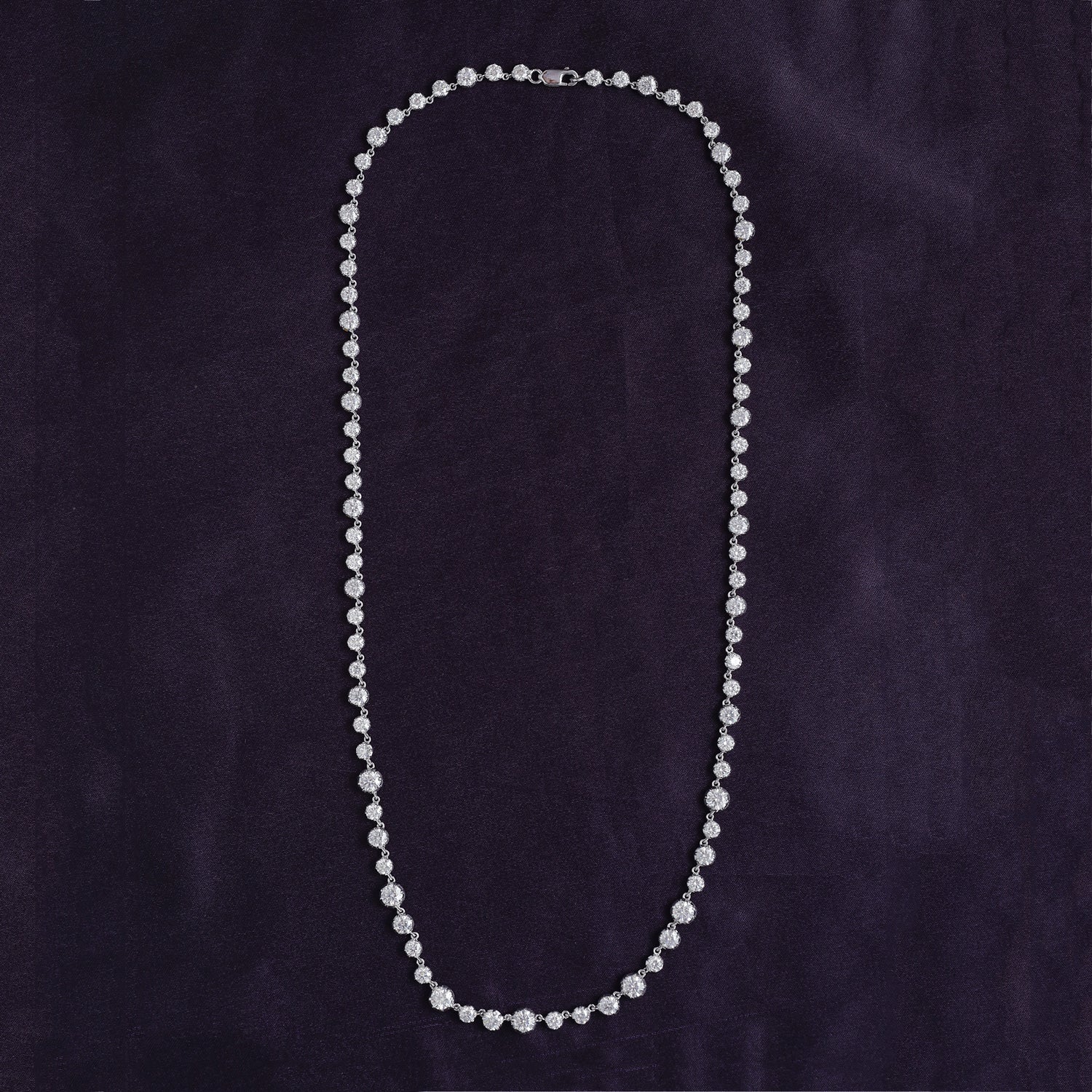 Tennis Choker Chain Necklaces In Lab Created Moissanite