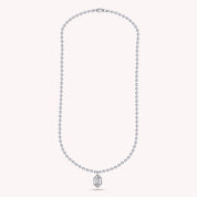 Hexagon Bezel Set 3MM Ball Chain Necklace 2.80 Carat Lab Created Moissanite Solitaire Pendant Necklace