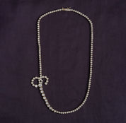 Tennis Bezel Set Initial Letter Lab Created Moissanite Necklace