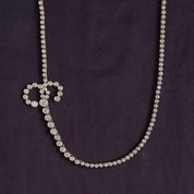 Tennis Bezel Set Initial Letter Lab Created Moissanite Necklace