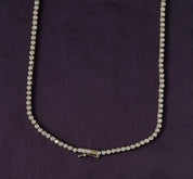 Tennis Bezel Set Initial Letter Lab Created Moissanite Necklace