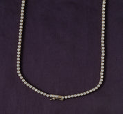 Tennis Bezel Set Initial Letter White Cubic Zirconia Necklace