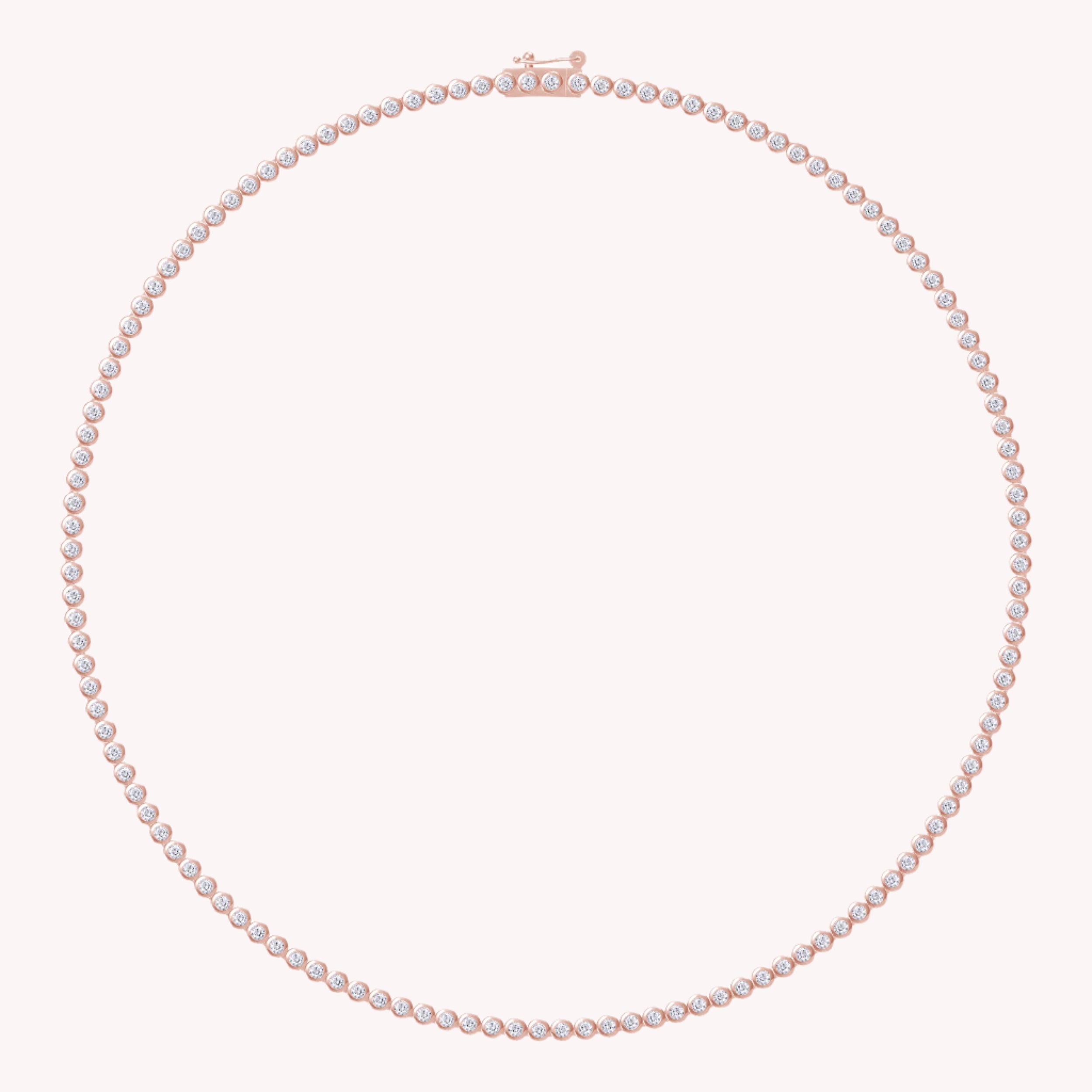 Tennis Necklaces Bezel Set White Sparkling Cubic Zirconia Dainty Necklace