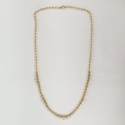 KIN Necklace with 3.00MM Bead Chain in Lab Created Moissanite