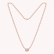 Fancy Shape Solitaire Lab Created Moissanite 3.00MM Bead Chain Necklace
