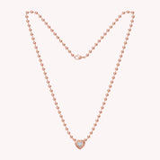 Fancy Shape Solitaire Lab Created Moissanite 3.00MM Bead Chain Necklace