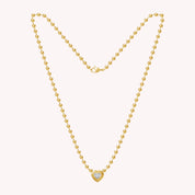 Fancy Shape Solitaire Lab Created Moissanite 3.00MM Bead Chain Necklace