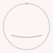 Tennis Link Chain Necklace in Lab Created Moissanite
