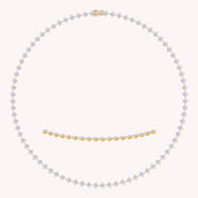 Tennis Link Chain Necklace in Lab Created Moissanite
