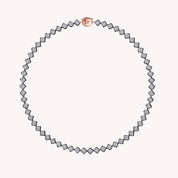 Asscher Shape White Cubic Zirconia Full Circle Tennis Necklace