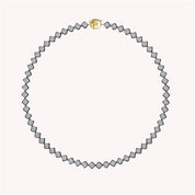 Asscher Shape White Cubic Zirconia Full Circle Tennis Necklace