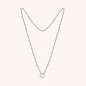 3mm Bead Chain 16" Necklace with Three Stone Chain Connector