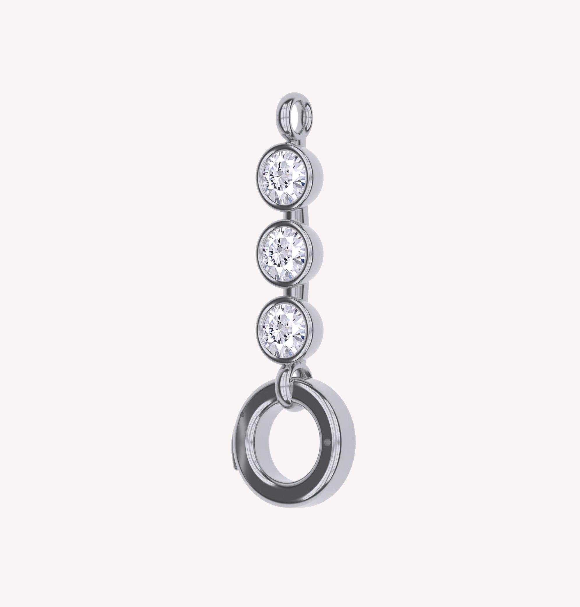 Three Stone Circle Chain Connector