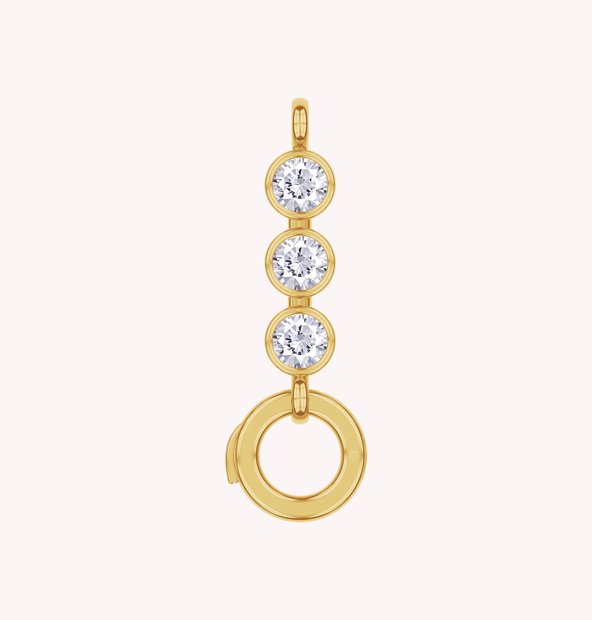 Three Stone Circle Chain Connector