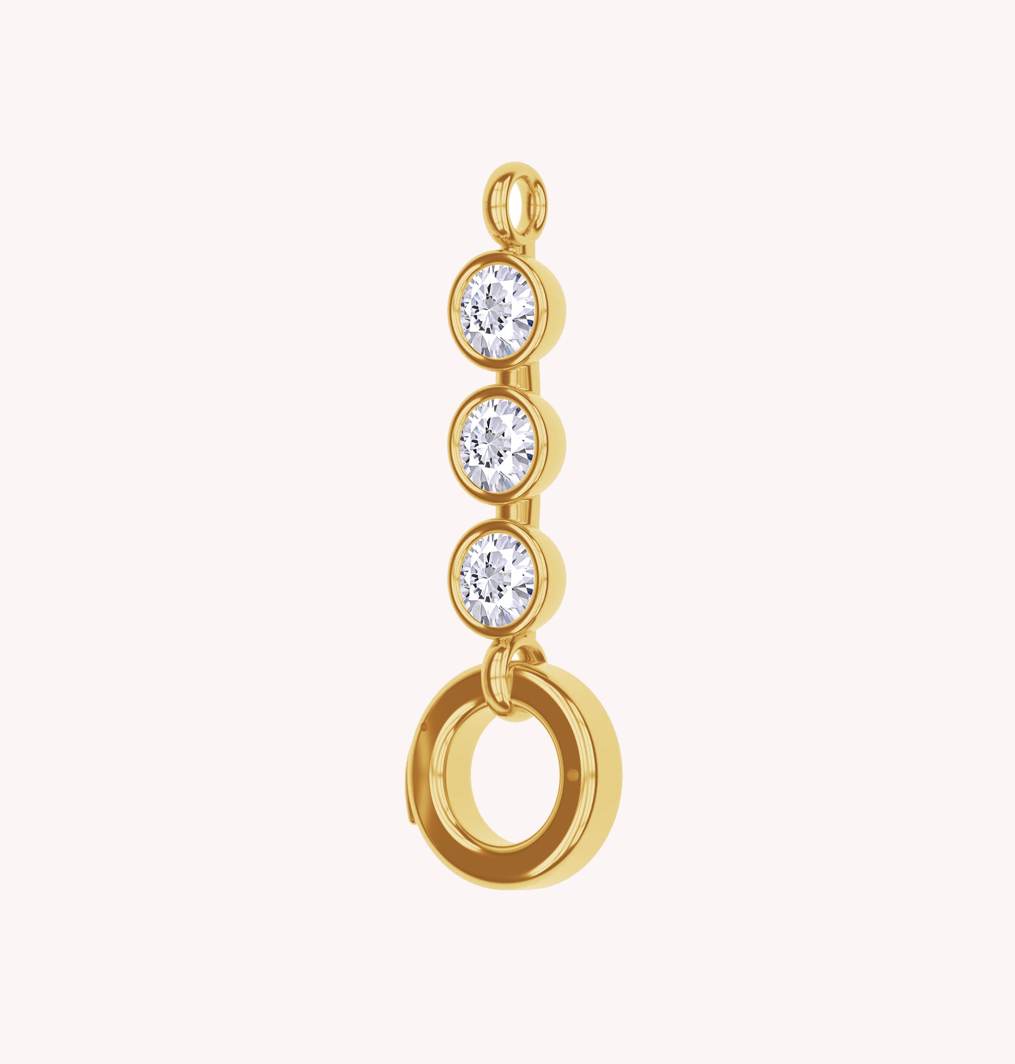 Three Stone Circle Chain Connector