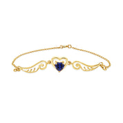 Angel Wings with Heart Chain Bracelet