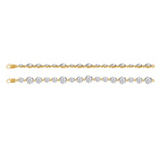 Round Shape Lab Created Moissanite Tennis Link Chain Bracelet