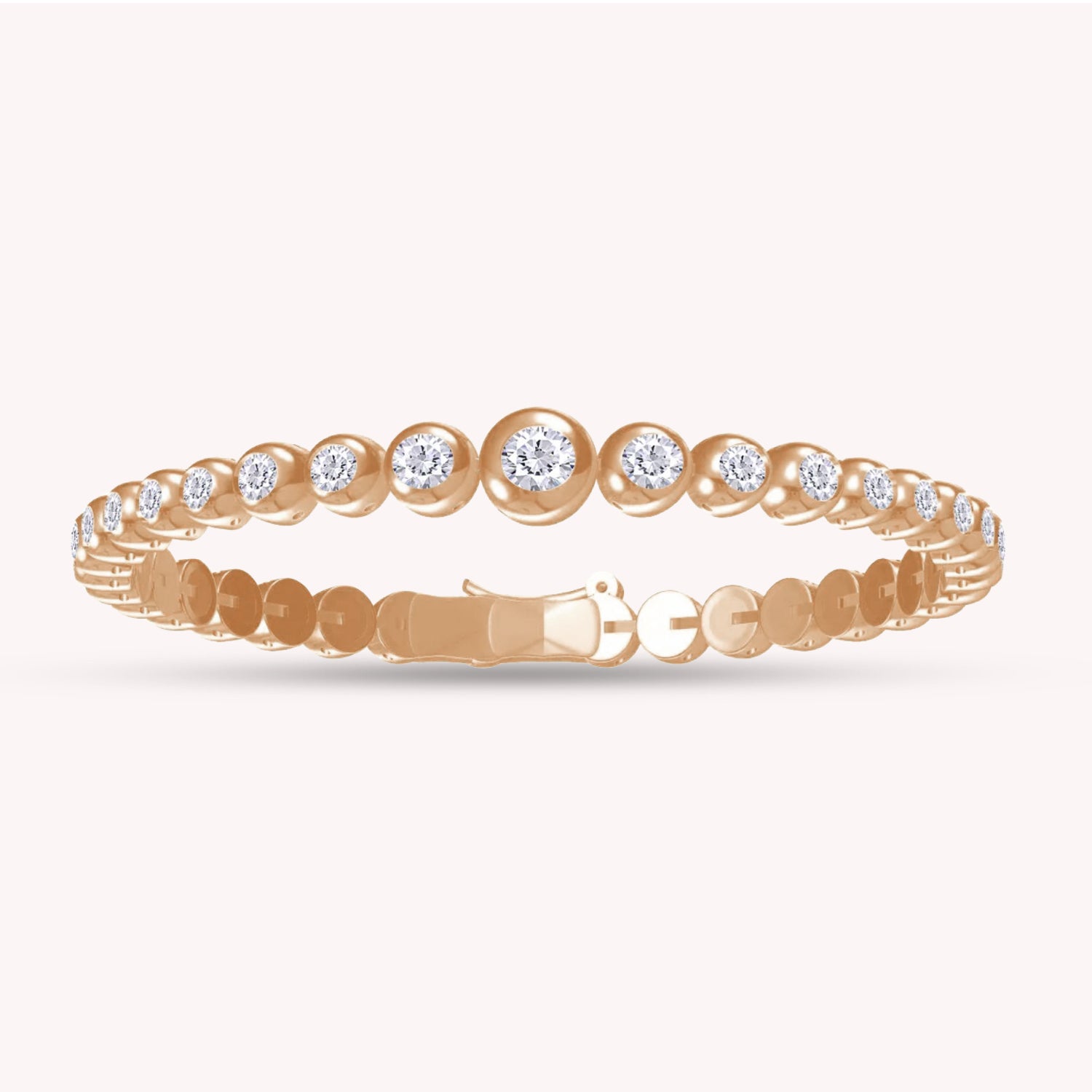 Tennis Bracelet White Cubic Zirconia with Lobster Claw Clasp