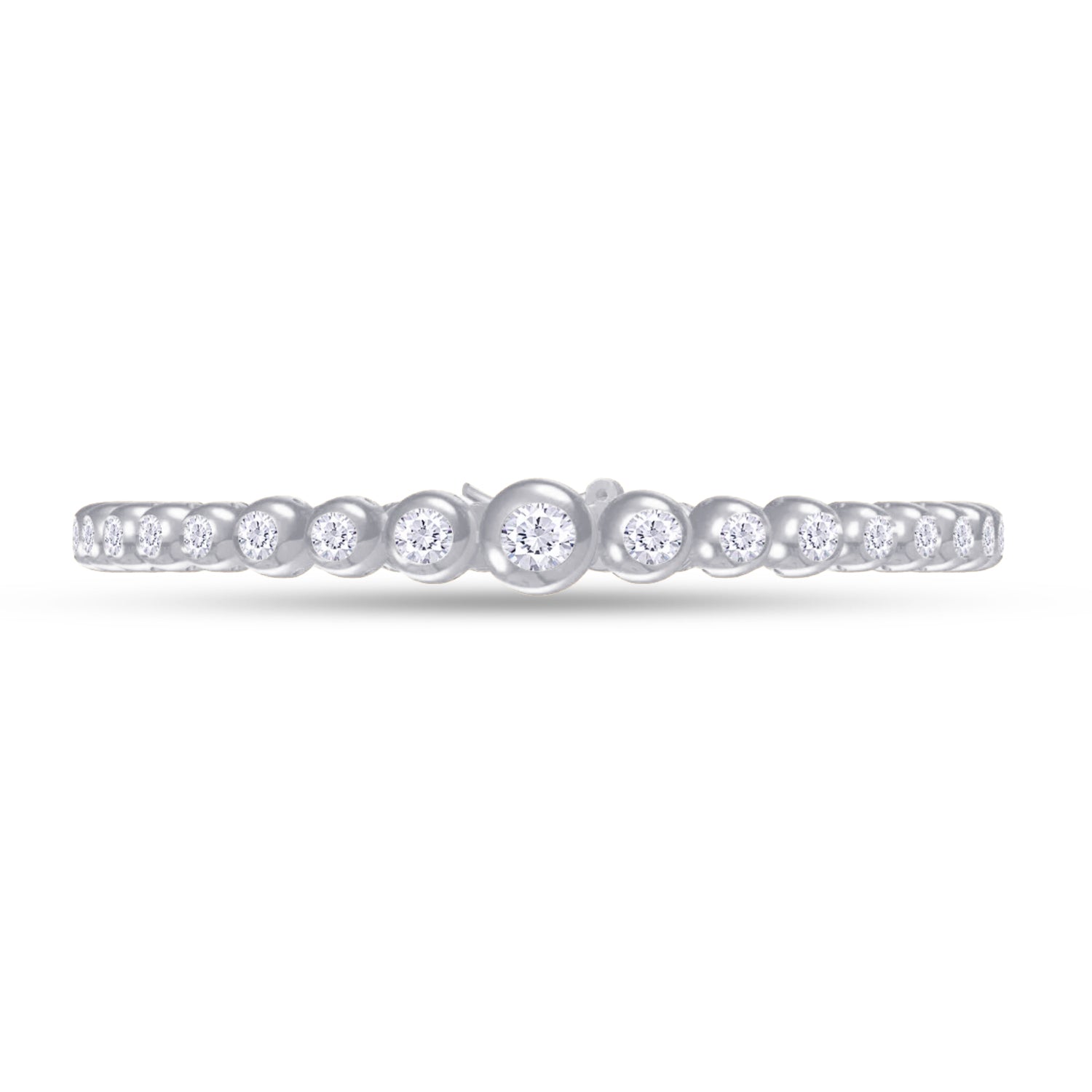 Tennis Bracelet White Cubic Zirconia with Lobster Claw Clasp