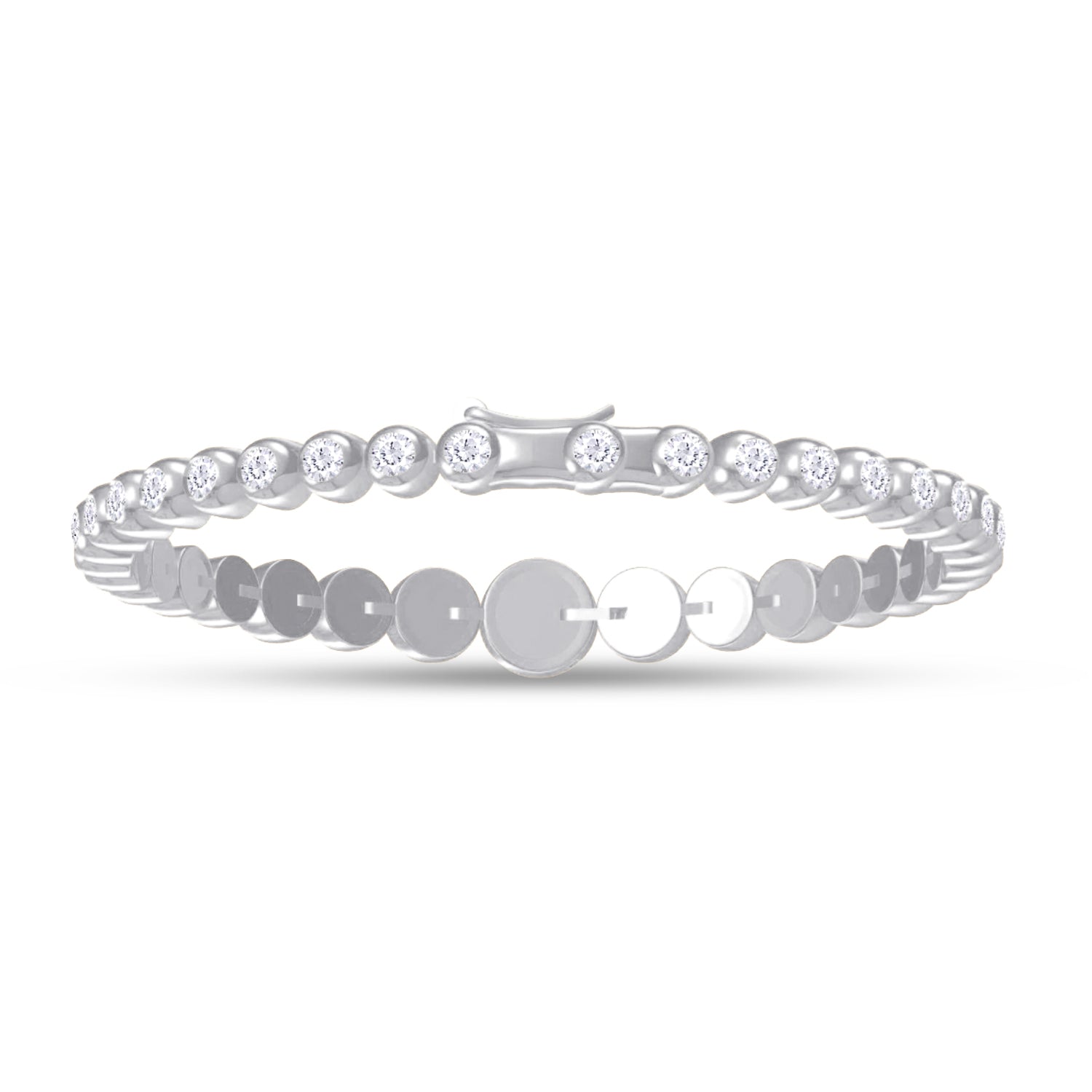 Tennis Bracelet White Cubic Zirconia with Lobster Claw Clasp