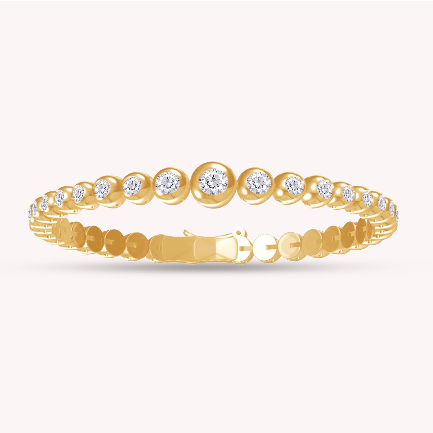 Tennis Bracelet White Cubic Zirconia with Lobster Claw Clasp