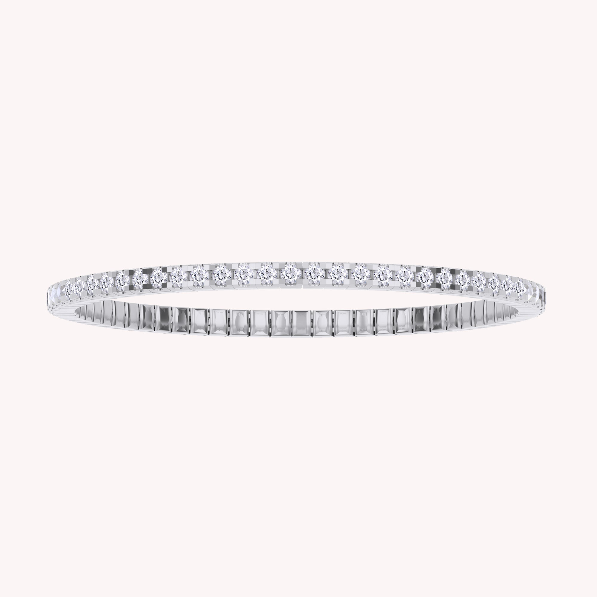 Lab Created Moissanite Stretchable Tennis Bracelet