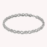Infinity Style Lab Grown Diamond Bracelet 7.25 Inch