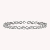 Infinity Style Lab Grown Diamond Bracelet 7.25 Inch