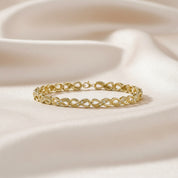 Infinity Style Lab Grown Diamond Bracelet 7.25 Inch