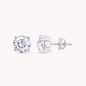 IGI CERTIFIED 1 to 10 Carat LAB GROWN Solitaire Diamond Stud Earrings Round Cut 4 Prong Screw Back in 14k Solid Gold (F-G Color, VS1-VS2 Eye Clean Clarity)