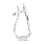 Interchangeable Pendant Hanger Slide Pearl Enhancer Fits 7mm In 14k Gold Plated 925 Sterling Silver