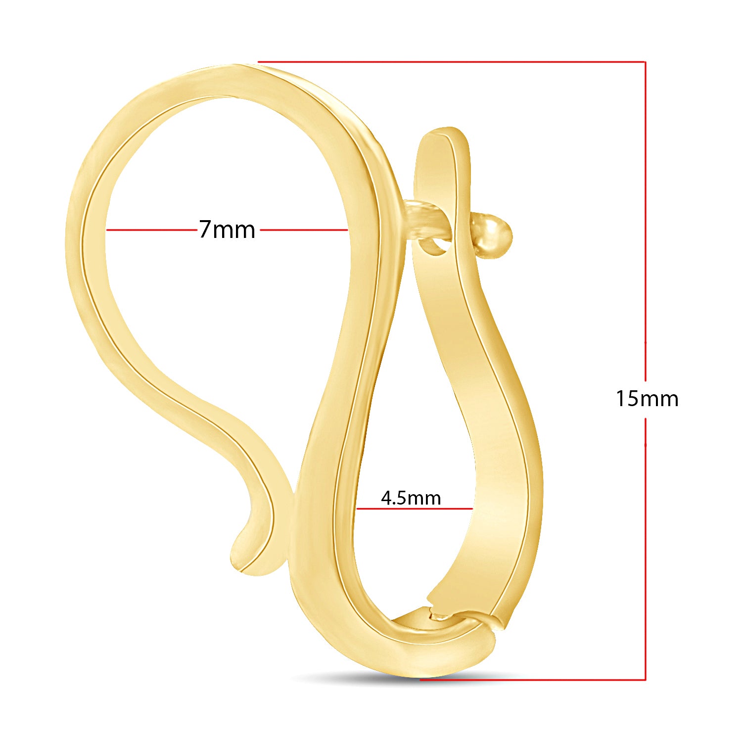 Interchangeable Pendant Hanger Slide Pearl Enhancer Fits 7mm In 14k Gold Plated 925 Sterling Silver