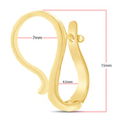 Interchangeable Pendant Hanger Slide Pearl Enhancer Fits 7mm In 14k Gold Plated 925 Sterling Silver