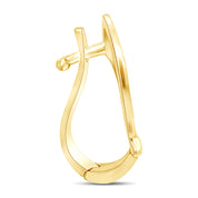 Interchangeable Pendant Hanger Slide Pearl Enhancer Fits 7mm In 14k Gold Plated 925 Sterling Silver