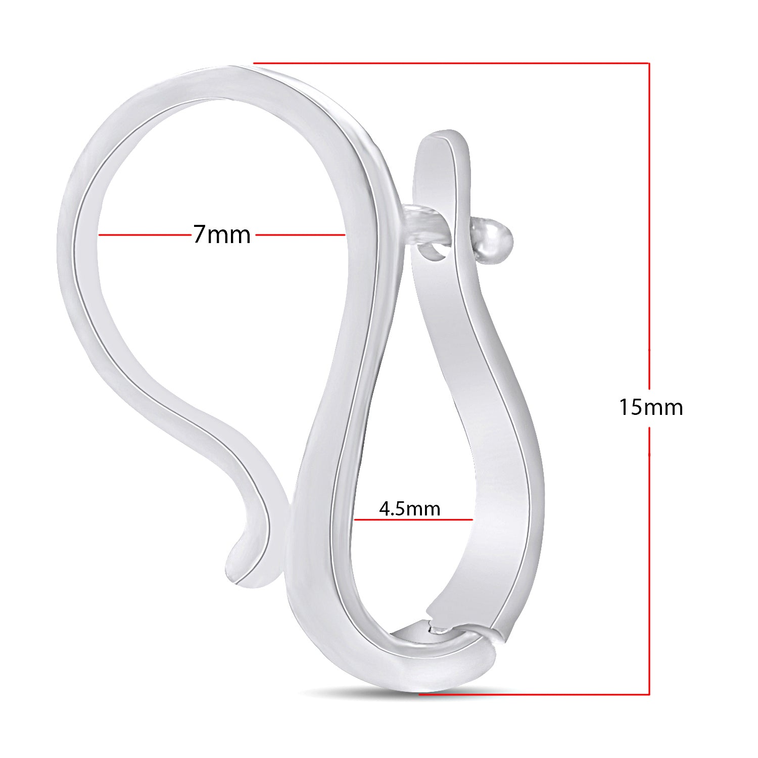 Interchangeable Pendant Hanger Slide Pearl Enhancer Fits 7mm In 14k Gold Plated 925 Sterling Silver