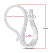 Interchangeable Pendant Hanger Slide Pearl Enhancer Fits 7mm In 14k Gold Plated 925 Sterling Silver