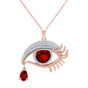 Angel Eye Teardrop Pendant Necklace